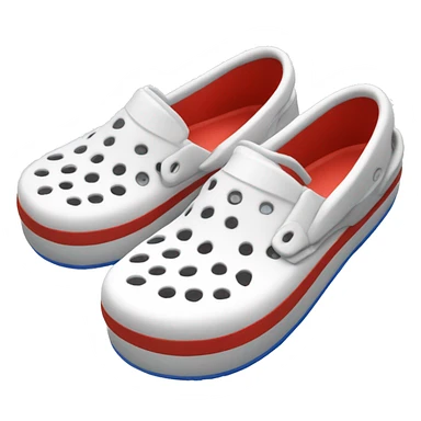 white shoes crocs keep exact design just change color to bright blue sticker