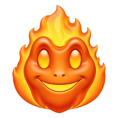 create an emoji of a little lava flow, no face just the lava, no volcano, something like a stain sticker