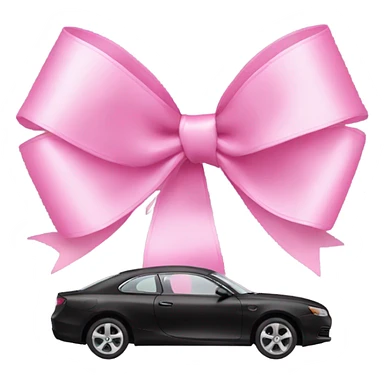 New black car with pink ribbon sticker