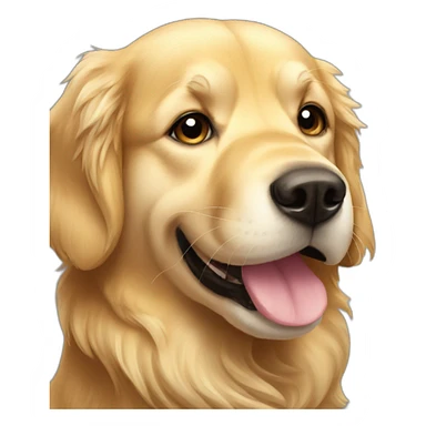 Golden retriever happy titleFelipe sticker