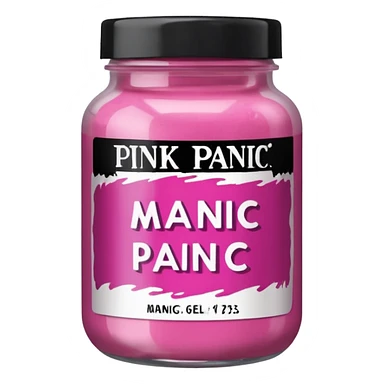jar of pink hair dyed labeled manic panic sticker