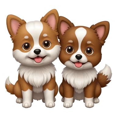 2 Small Dogs foot emoji   sticker