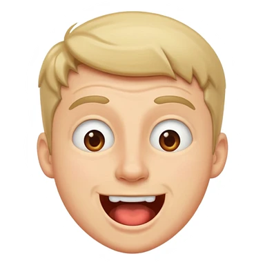 white man standing excited and drooling sticker