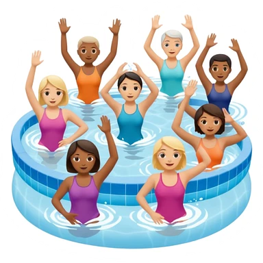 Water aerobics sticker