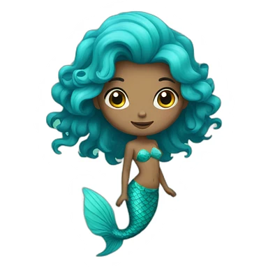 turquoise mermaid sticker