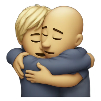 Sad hug sticker