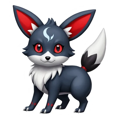 Umbreon-Zorua-Absol-Minccino-Zangoose-fusion-hybrid-creature  sticker