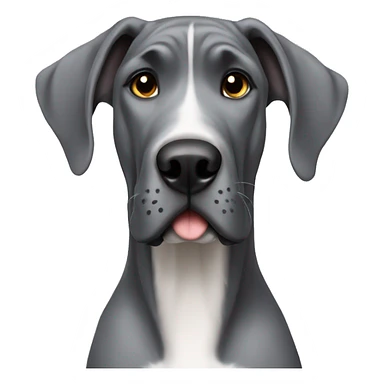 Gray Great Dane sticker