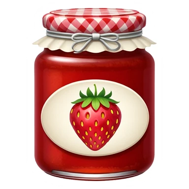 Pot confiture fraise sticker