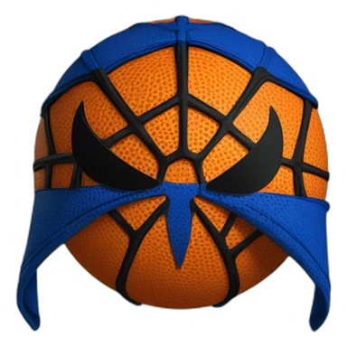 Spider-man hat black and ball basketball sticker