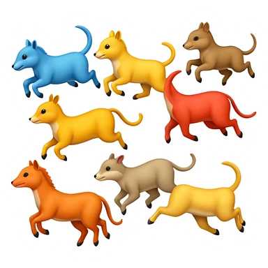 jumping animals sticker