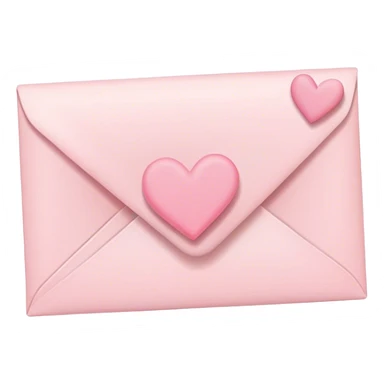 romantic letter with pastel pink hearts sticker