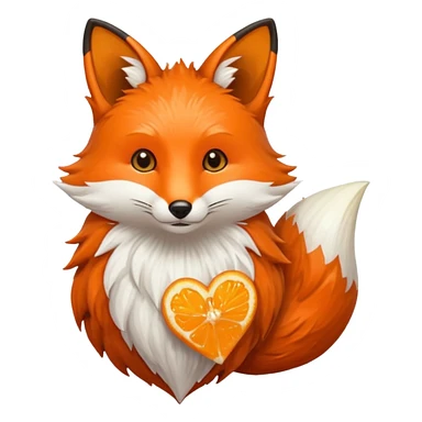 Zorrito con ajos de corazon sticker