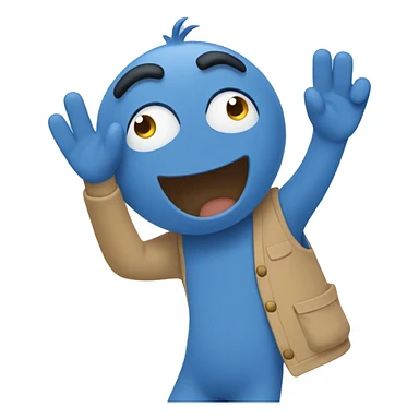 Bluey waving sticker