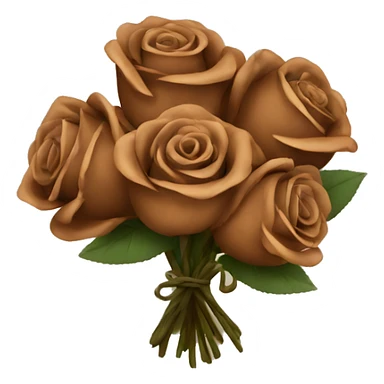 Brown roses bouquet  sticker
