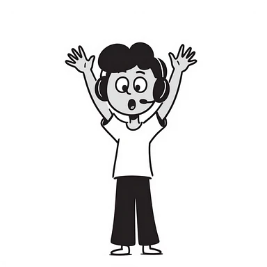 surprised streamer with exaggerated expression sticker