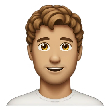 guy with brown hair paint sticker