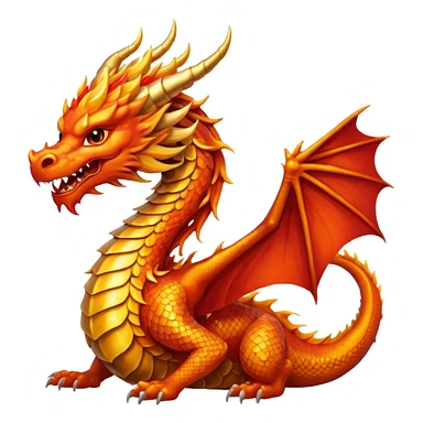 golden dragon breathing fire sticker