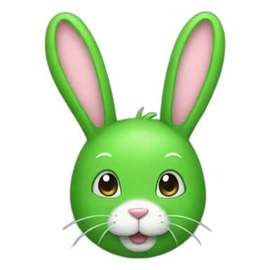 Green bunny sticker