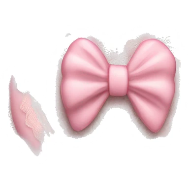 light pink heart with bow with lace and frills  sticker