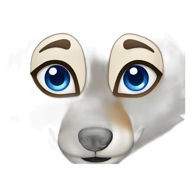 Brown female wolf blue eyes  sticker