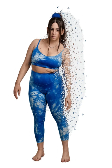 corpo come se si stesse sgretolando  sticker