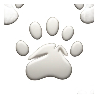 Paw print in photograph sticker