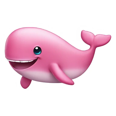 Pink whale  sticker