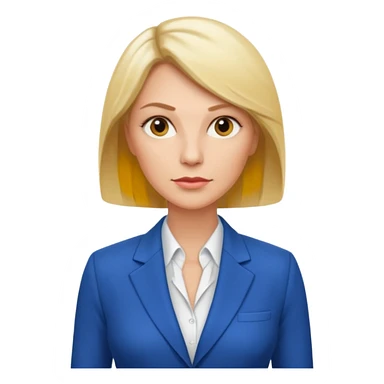 serious blond business woman in her forties sticker