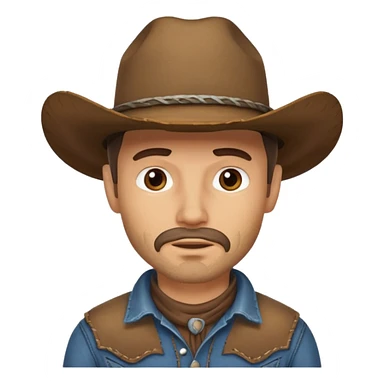 no hat cow boy sticker