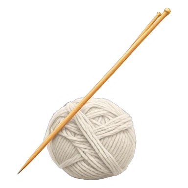 ball of yarn with knitting needles sticker