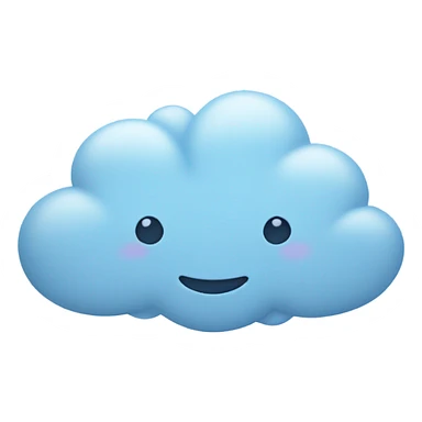 Pastel blue cloud sticker