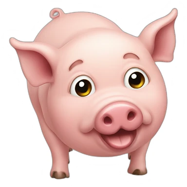 pig farting sticker