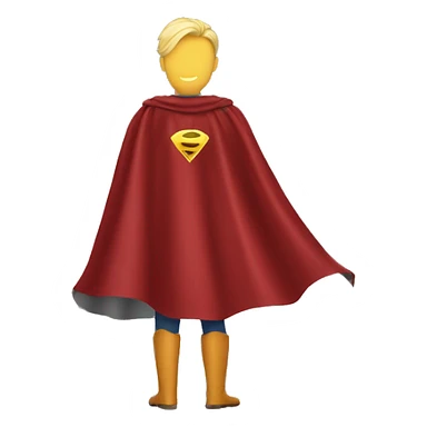 super hero cape sticker