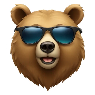 Bear in sunglasses sticker