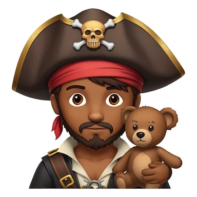 pirat with bear sticker