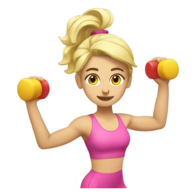 Chica rubia haciendo gimnasia sticker