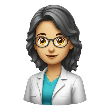 Fille qui étudie de la physique chimie  sticker