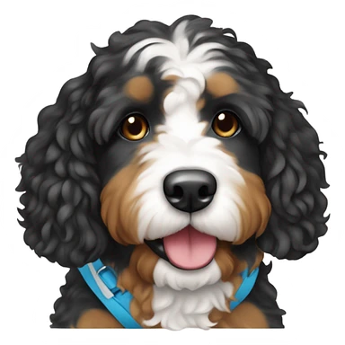 Bernedoodle in swimsuit sticker