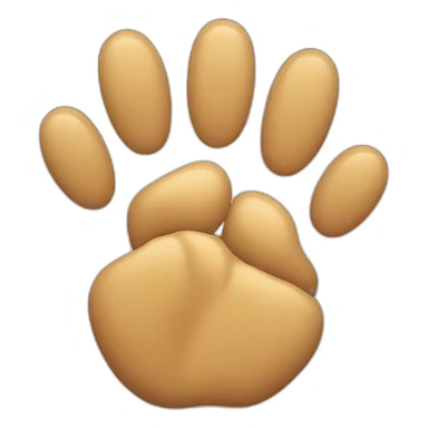 animal paw pointing sticker
