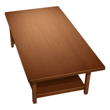 long wooden table top-down perspective sticker