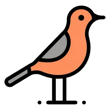 nightingale bird sticker