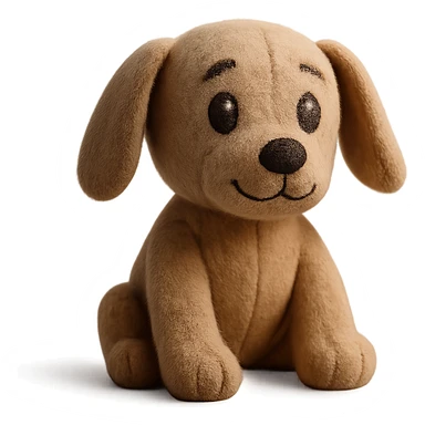 plush dog with floppy ears, friendly expression sticker
