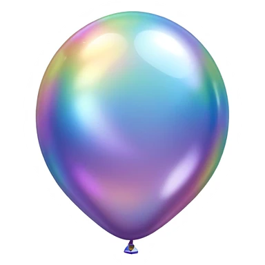 Iridescent big giant glistening glossy sparkly shiny glittery balloon  sticker