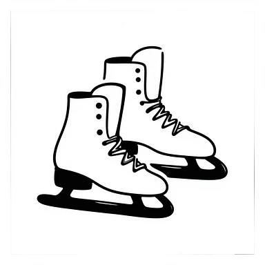 ice skates blade guard sticker