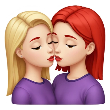 girl kissing girl sticker