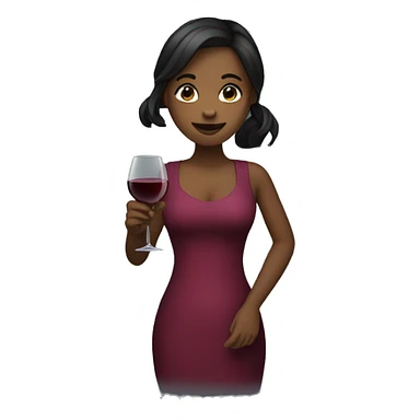 Girl with a bootle of wine in hand sticker
