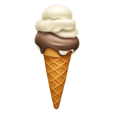 Ice cream with apple  sticker