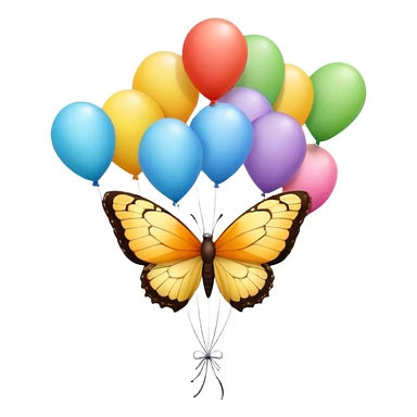 Butterfly with congratulations balloons ￼ sticker