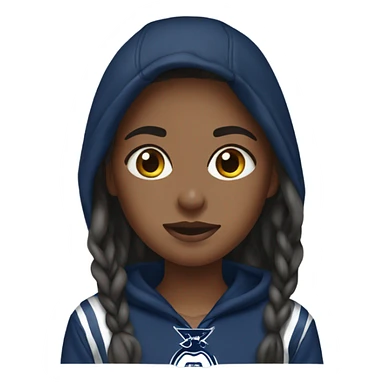 Girl wearing Dallas cowboys hoodie sticker